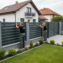 Montaža Alu ograde u Kaću | preduzimac.co.rs - Novi Sad