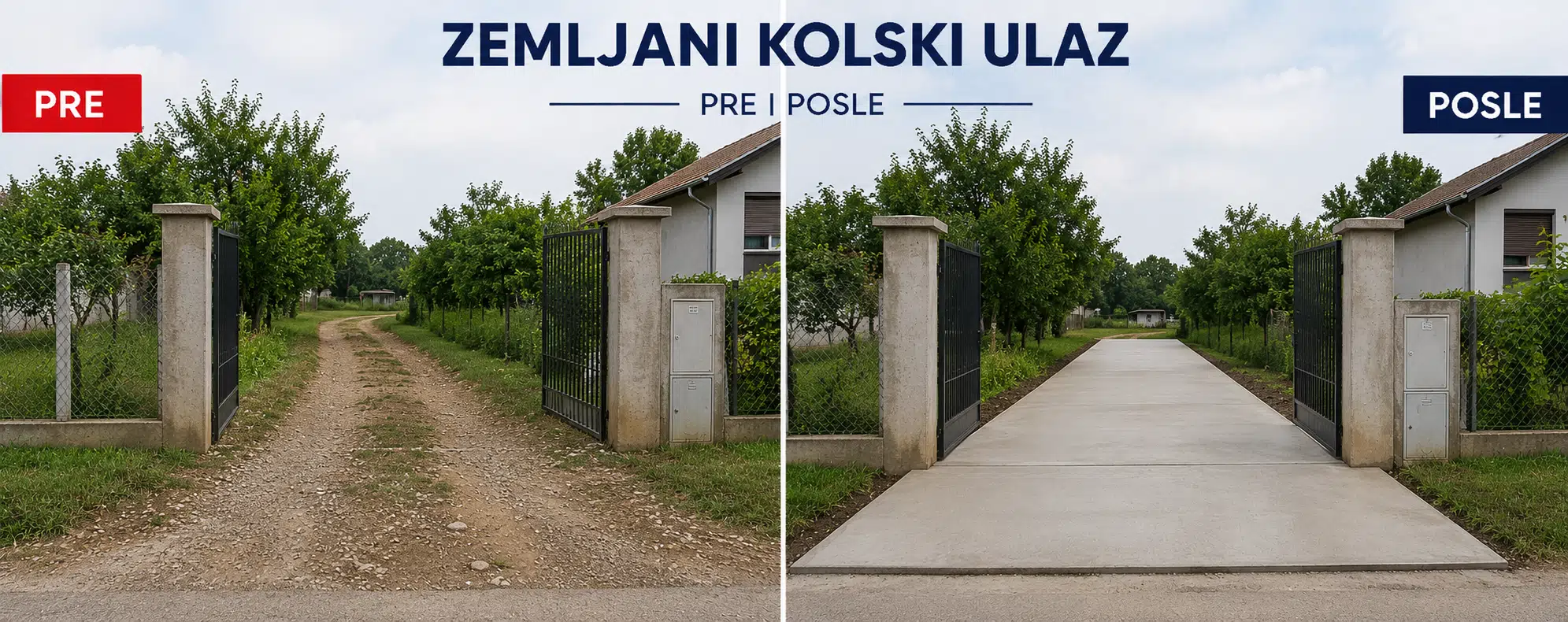 Popravka i renoviranje krova. Prikaz izgleda krova porodične kuće u Kaću pre i posle| preduzimac.co.rs Prikaz Pre i Posle sanacije i izrade novog krova.